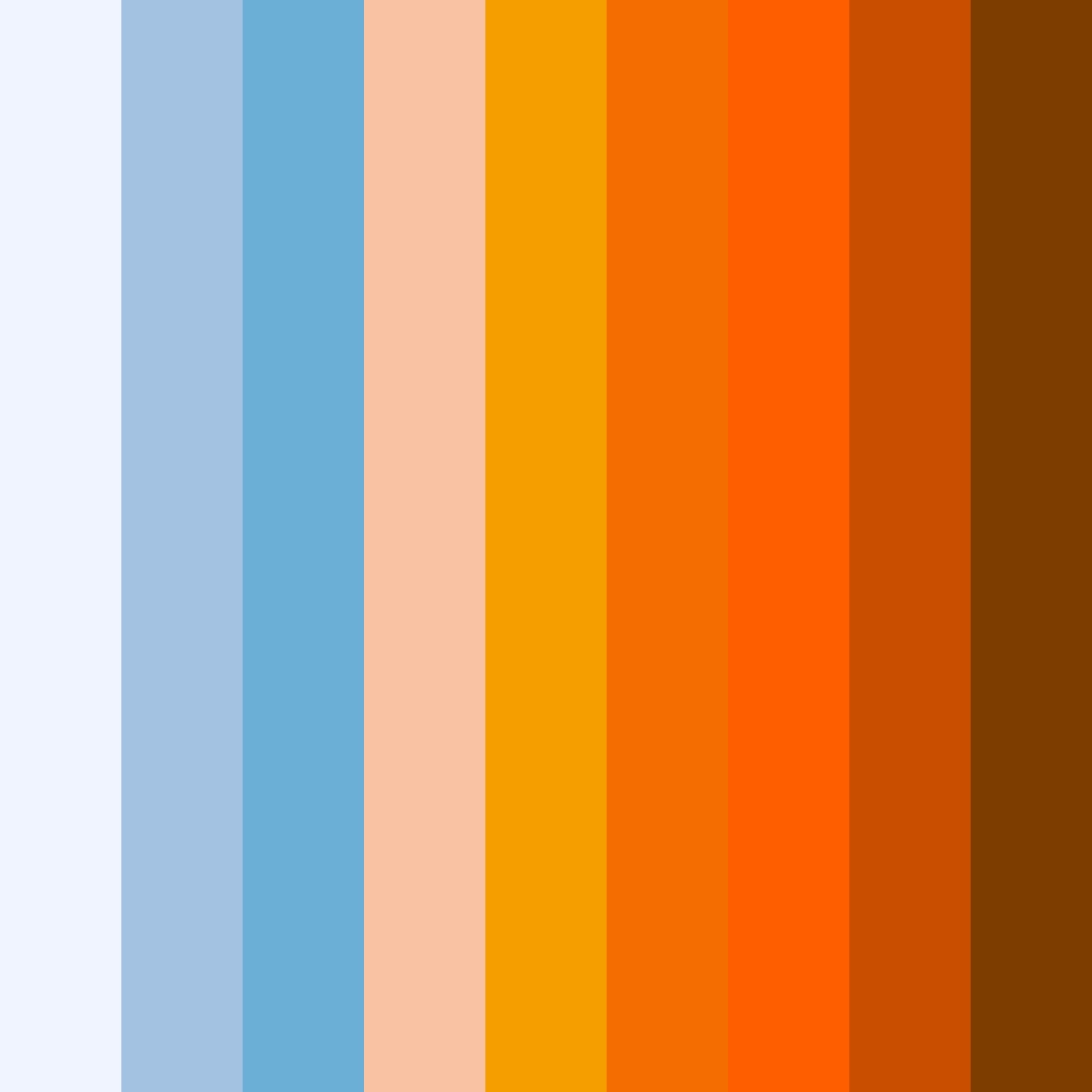 Download blue orange sunset color palette PNG image (square)