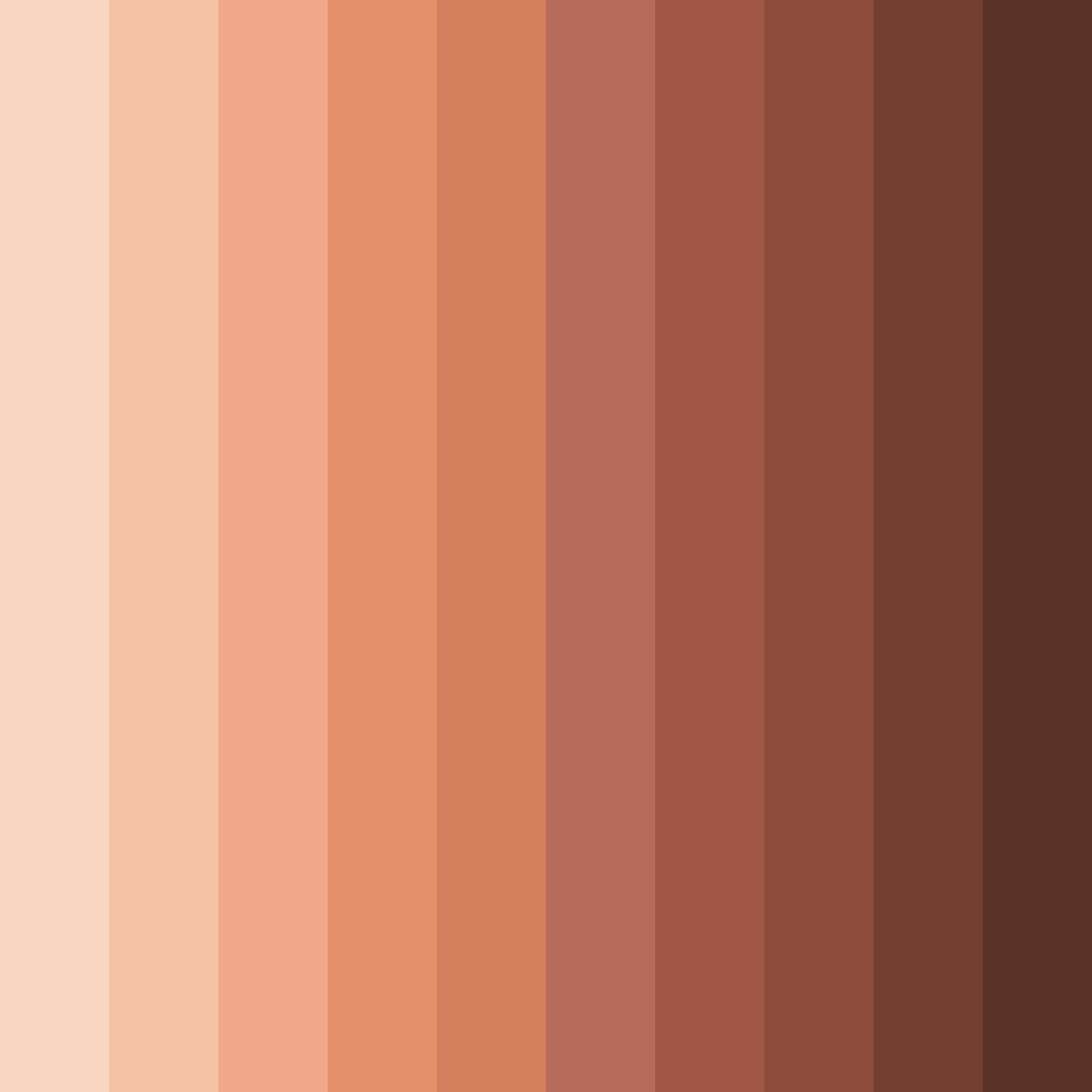 Download skin tones color palette PNG image (square)