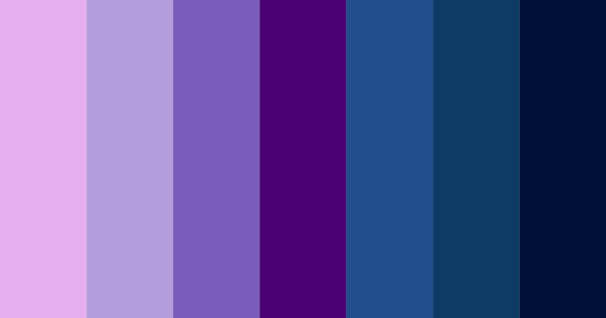 Download royal blue shades color palette PNG image (landscape)