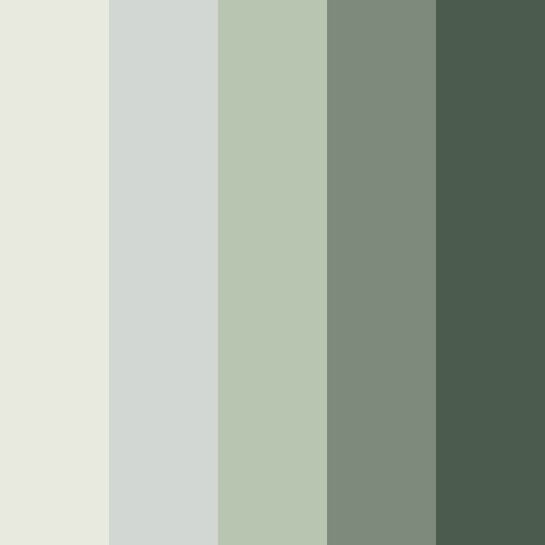 Download whispers of verdant dreams color palette PNG image (square)