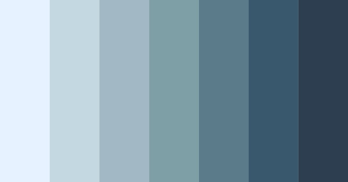Download blue rose shades color palette PNG image (landscape)