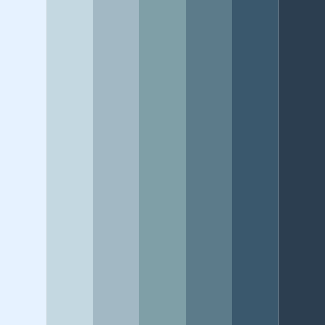 Download blue rose shades color palette PNG image (square)