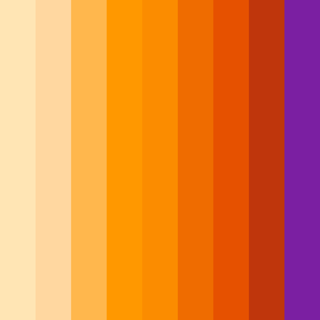 Download warm orange color palette PNG image (square)