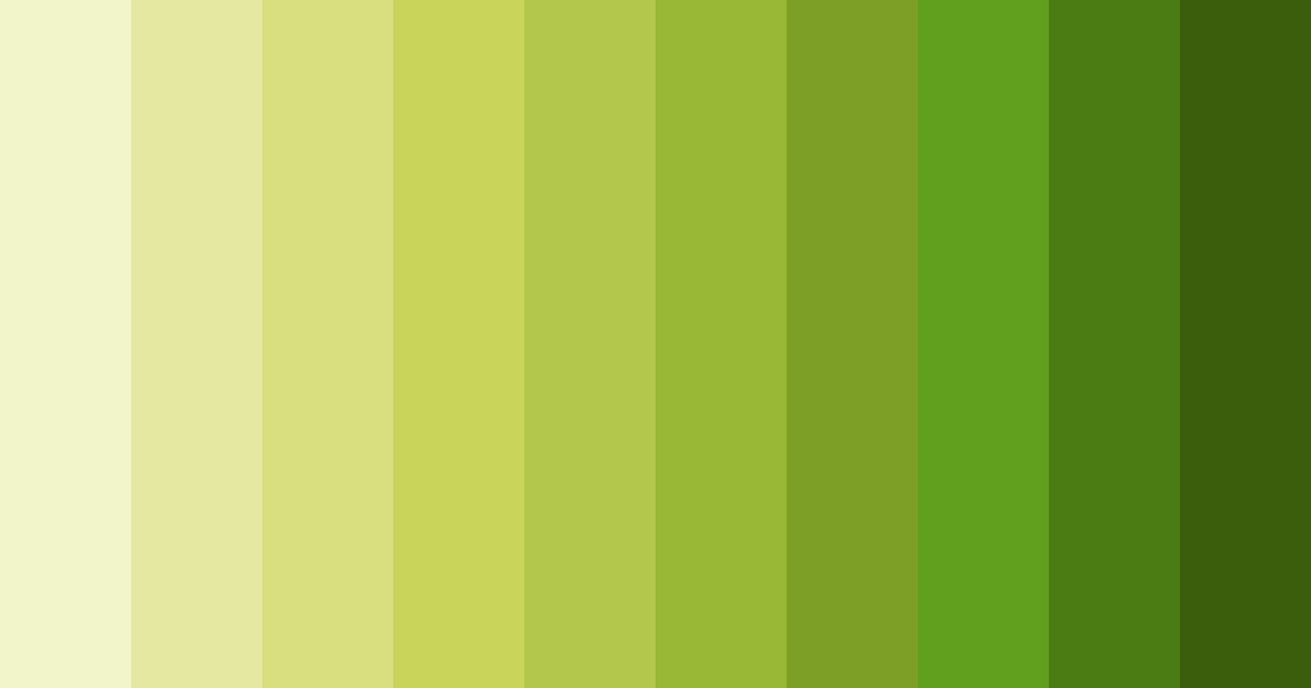 Download green shades color palette PNG image (landscape)