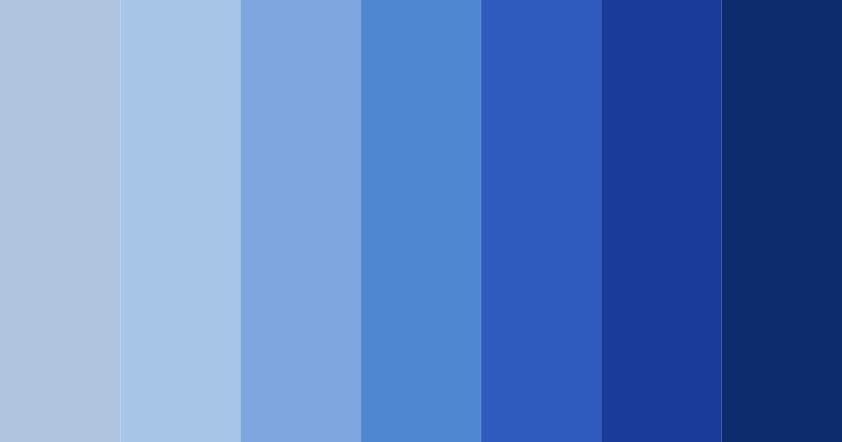Download shades of blue color palette PNG image (landscape)
