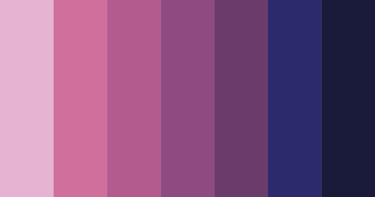 Download midnight blossoms color palette PNG image (landscape)