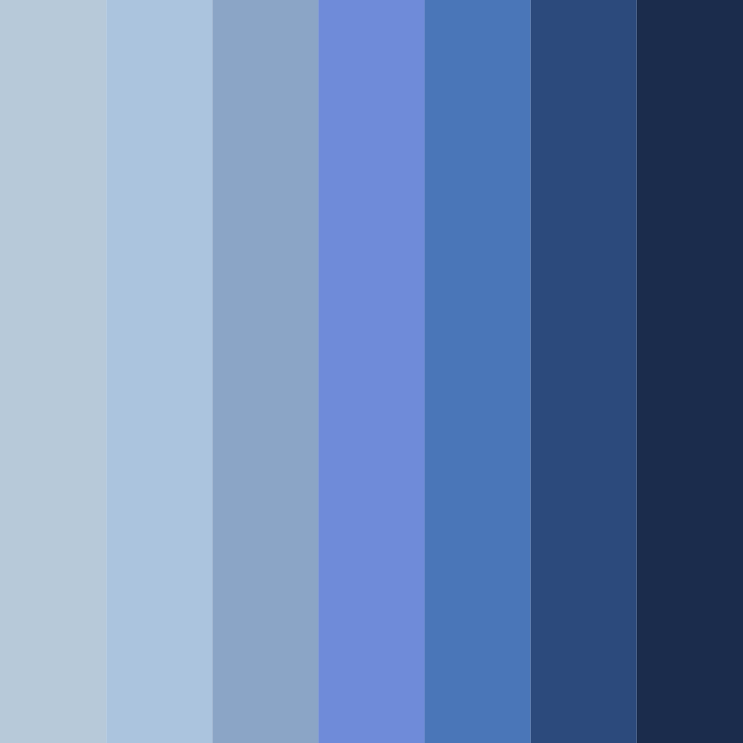Download blue damask color palette PNG image (square)
