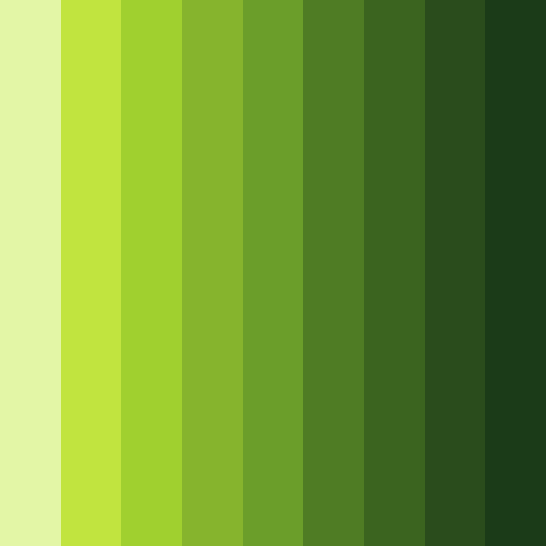Download lush verdant harmony color palette PNG image (square)