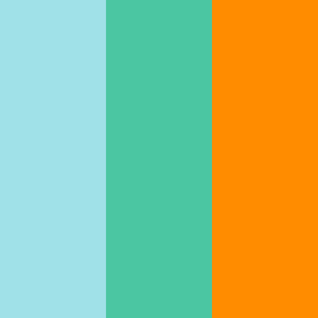 Download teal orange dream color palette PNG image (square)