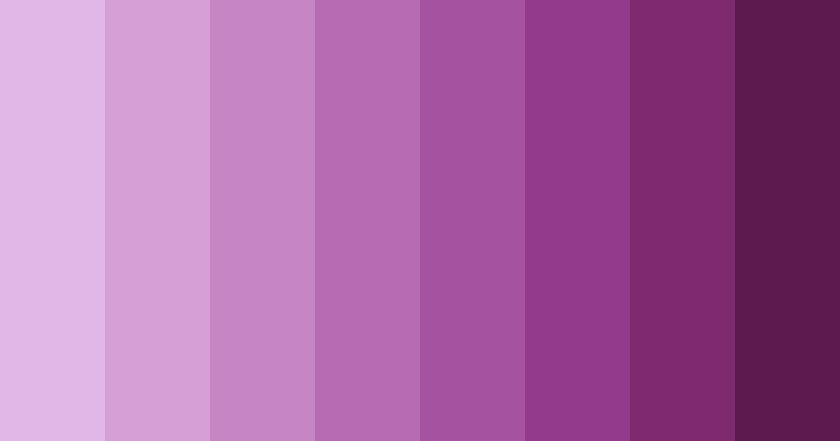 Download shades of purple color palette PNG image (landscape)