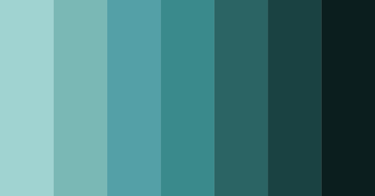 Download teal serenity color palette PNG image (landscape)
