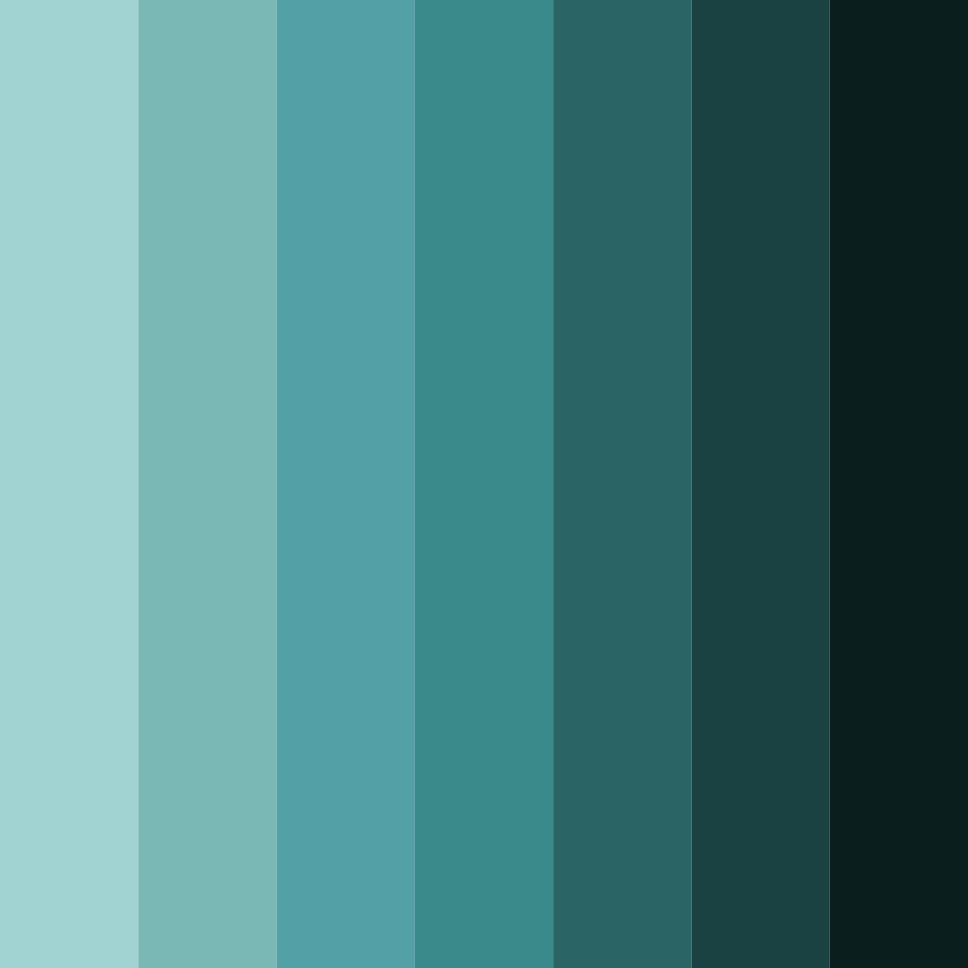 Download teal serenity color palette PNG image (square)