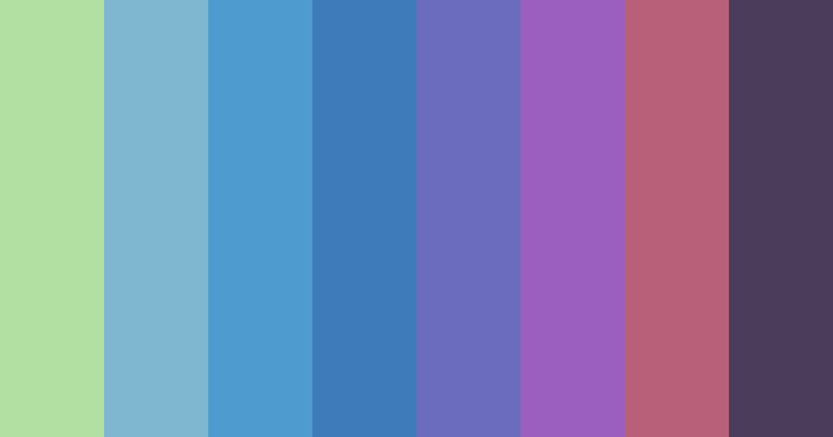 Download shades of blue green purple color palette PNG image (landscape)