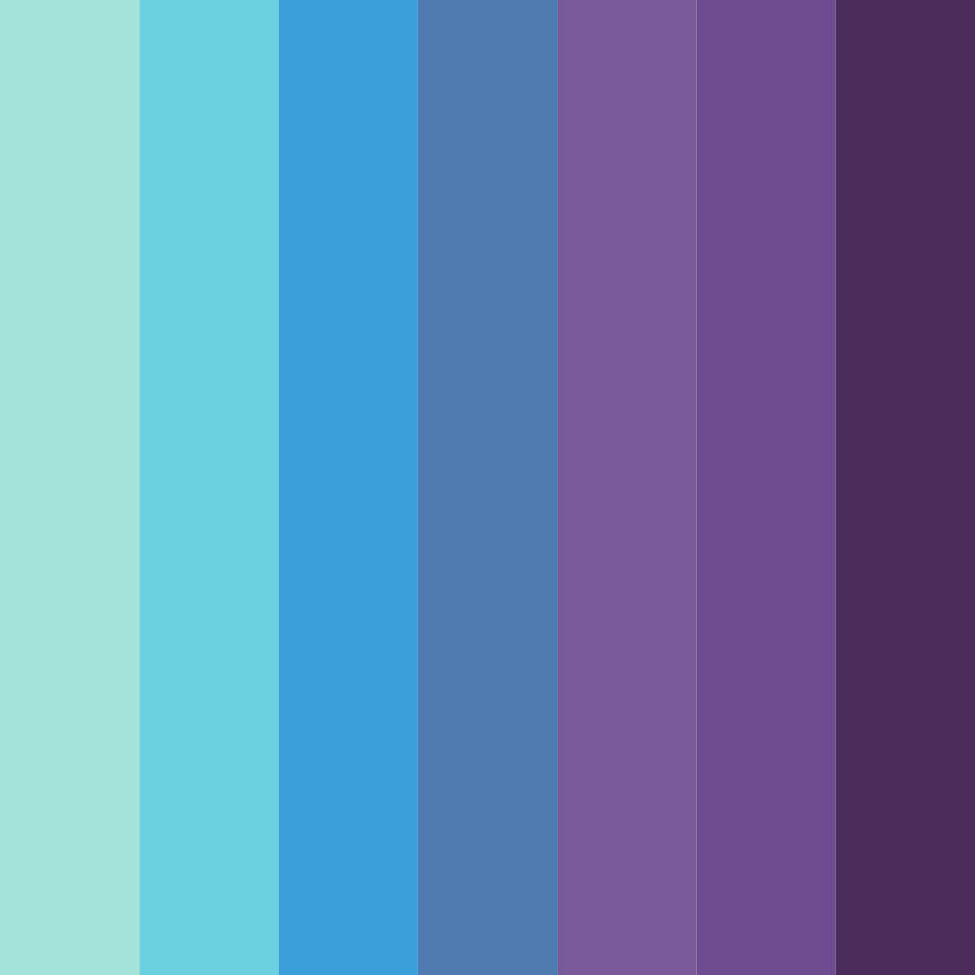 Download mystic ocean dream color palette PNG image (square)