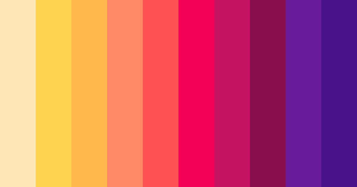 Download vibrant pink color palette PNG image (landscape)