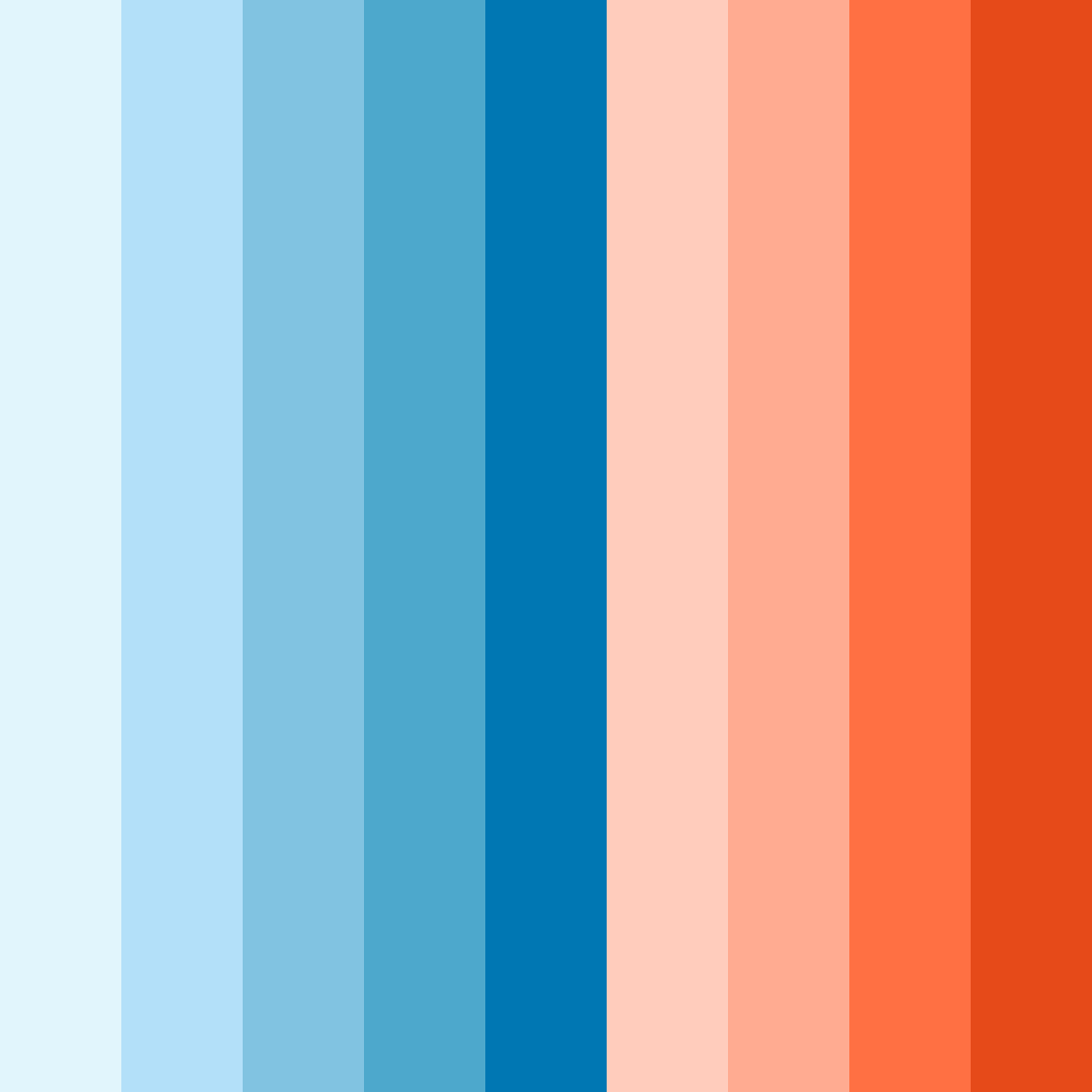 Download blue sunset color palette PNG image (square)