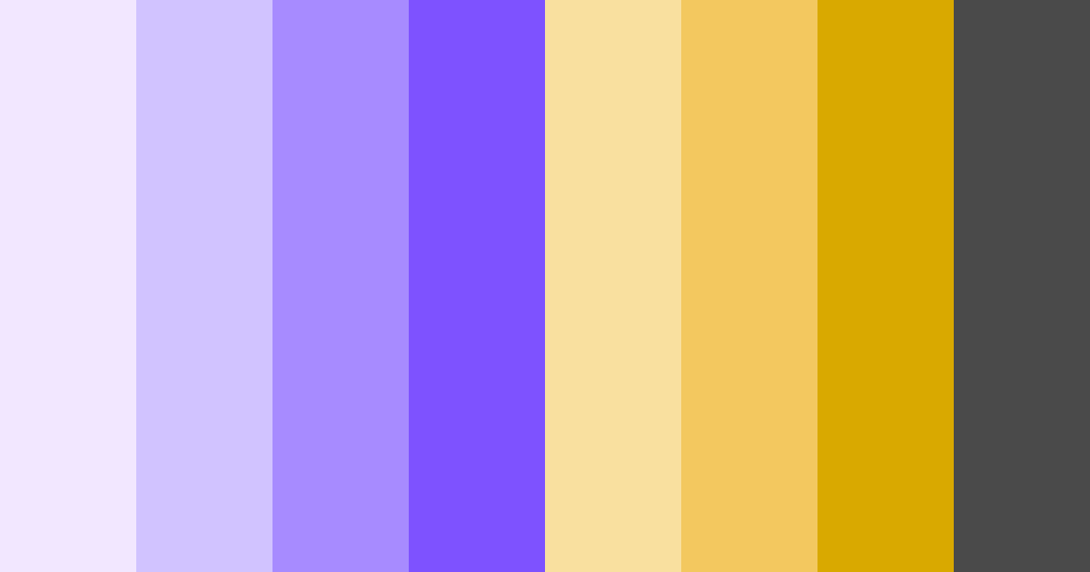Download vivid purple and yellow mix color palette PNG image (landscape)