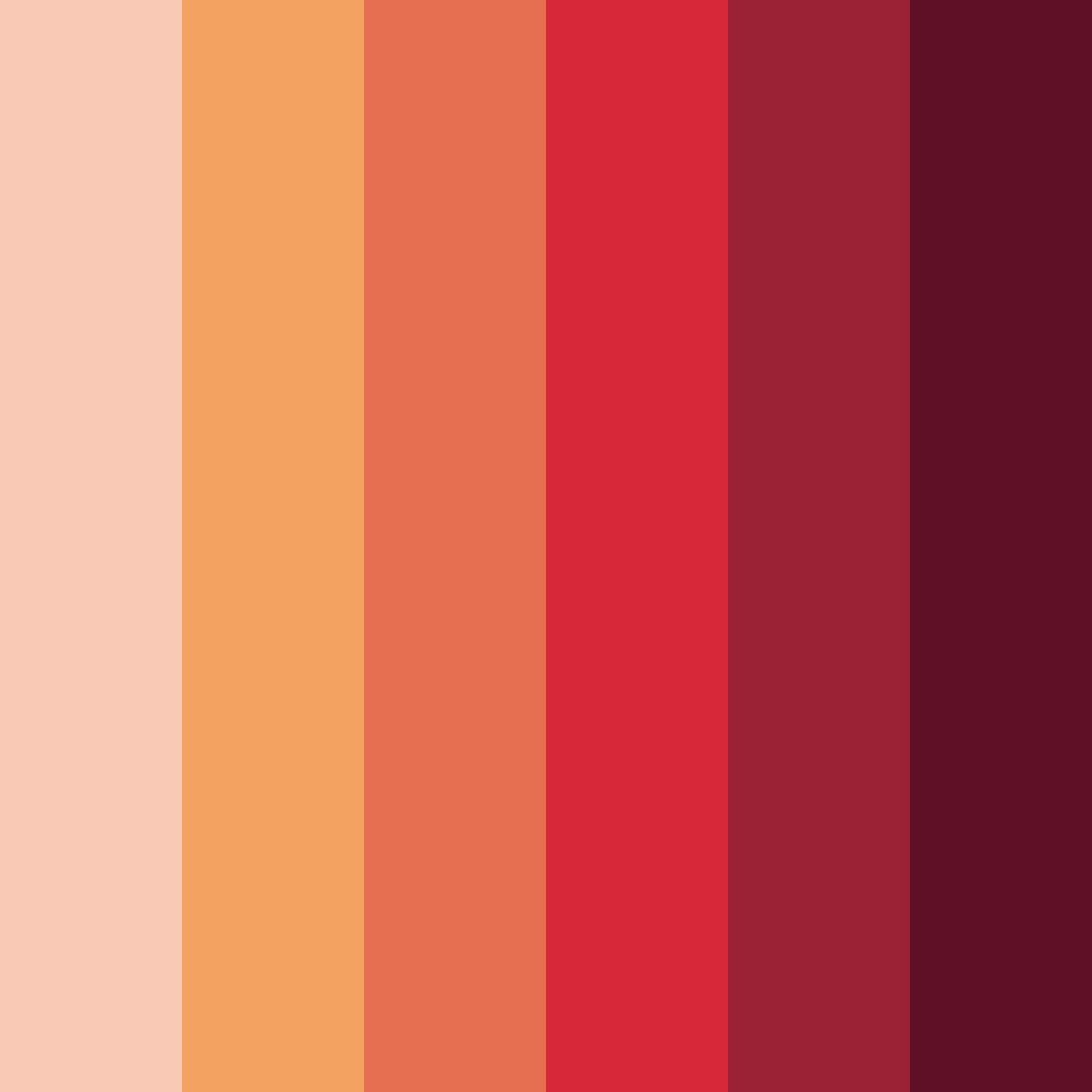 Download crimson sunrise color palette PNG image (square)