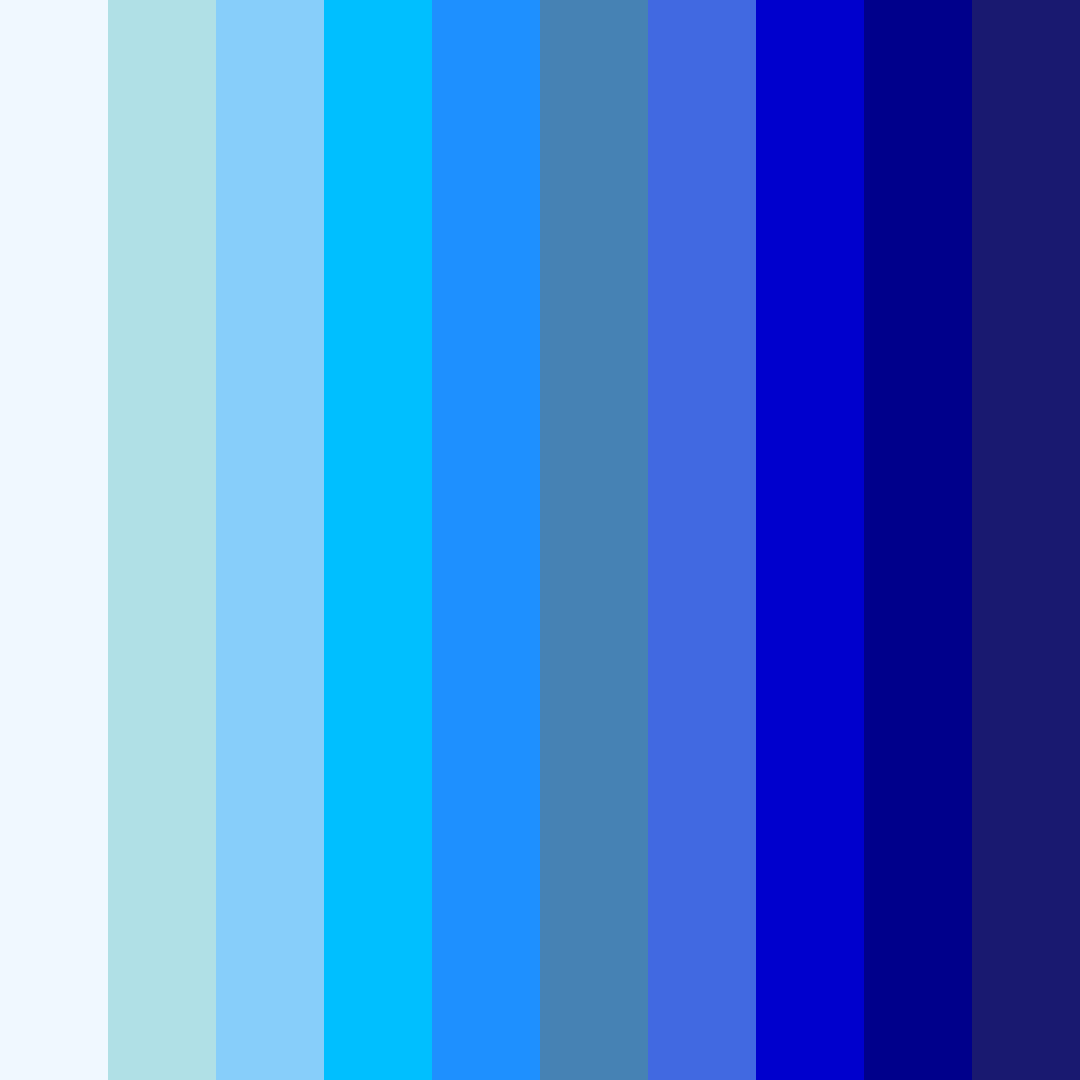 Download blue serenity color palette PNG image (square)
