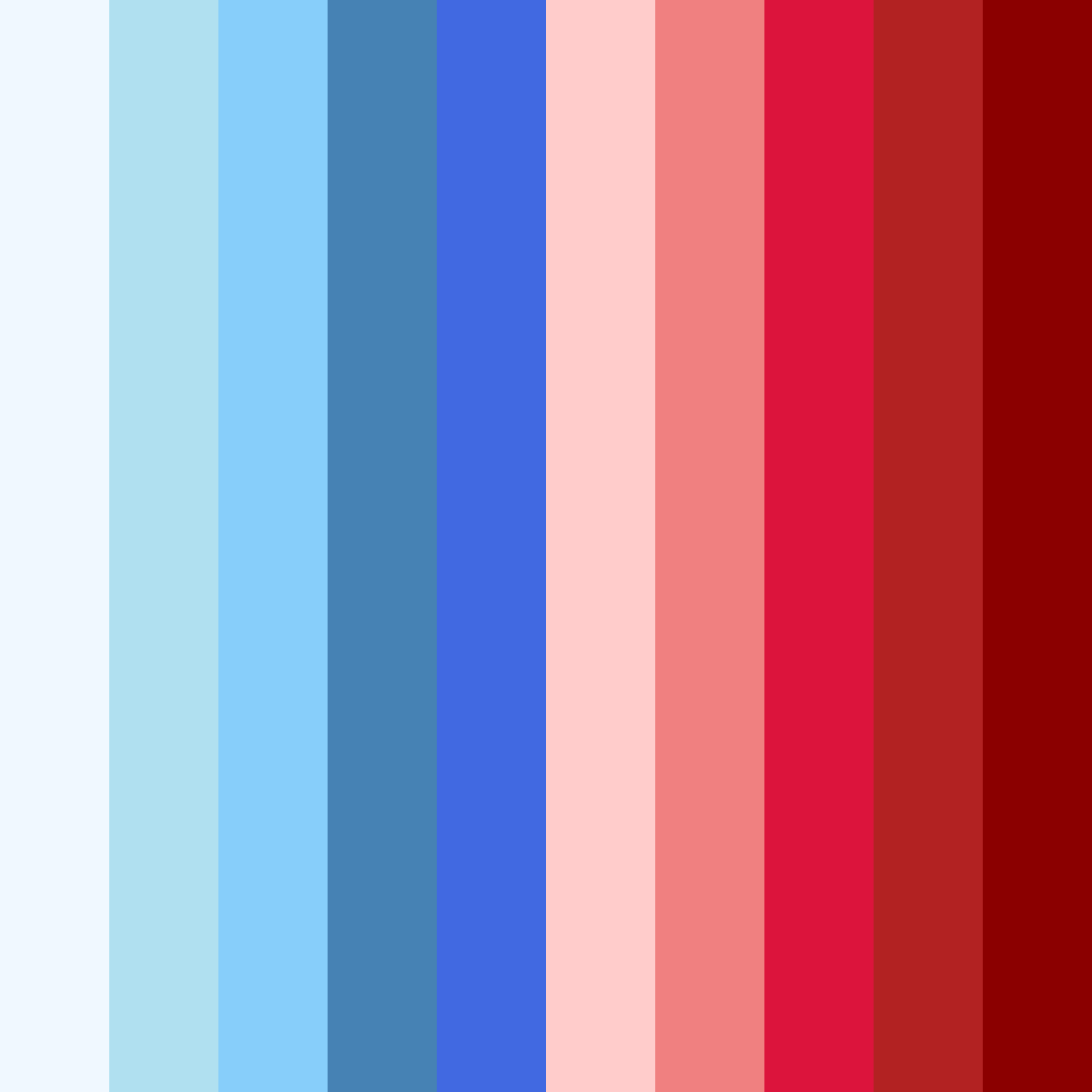Download blue and red harmony color palette PNG image (square)