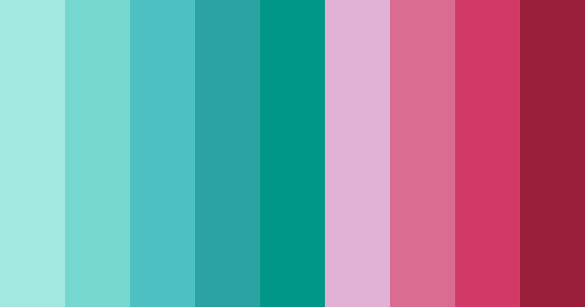 Download tropical bliss color palette PNG image (landscape)