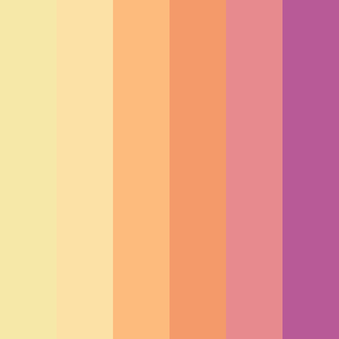 Download pink sunset color palette PNG image (square)