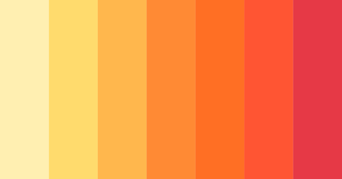 Download orange burst color palette PNG image (landscape)