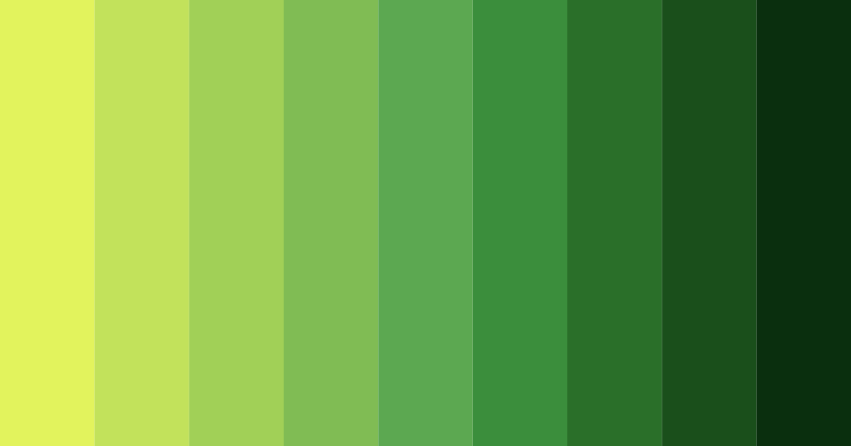 Download bright green color palette PNG image (landscape)