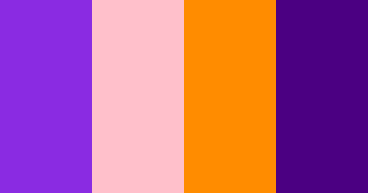 Download violet, pink, orange, indigo color palette PNG image (landscape)