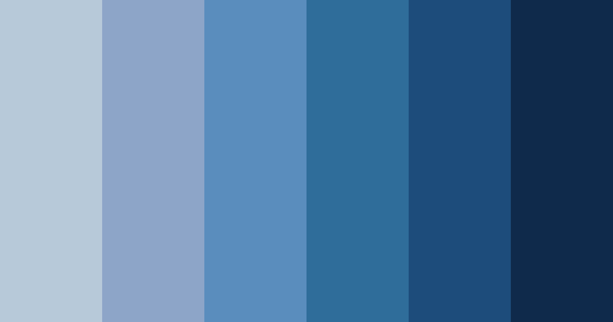 Download shades of deep blue color palette PNG image (landscape)