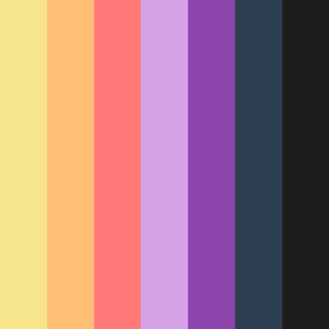 Download sunset reverie color palette PNG image (square)