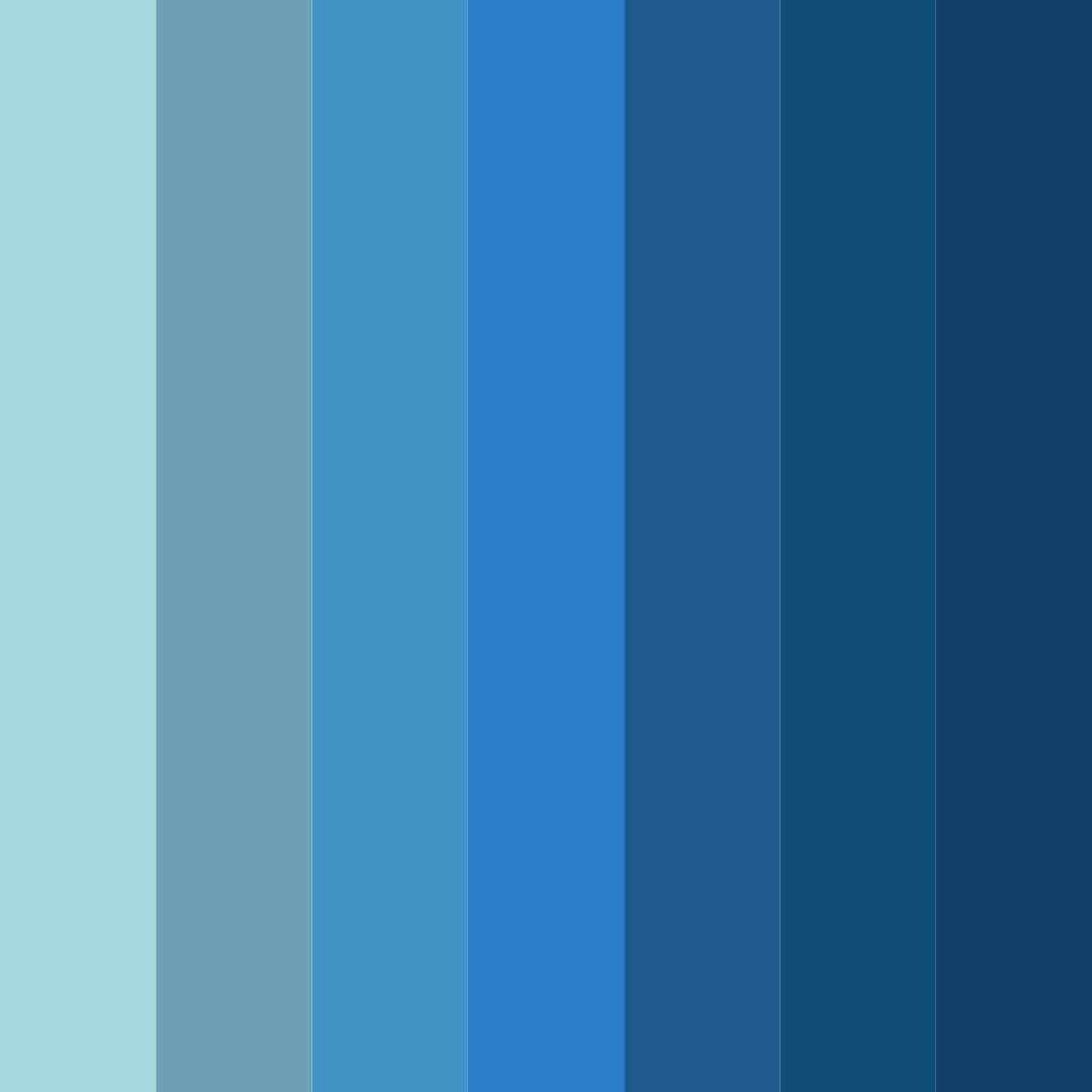 Download aetherial blues color palette PNG image (square)
