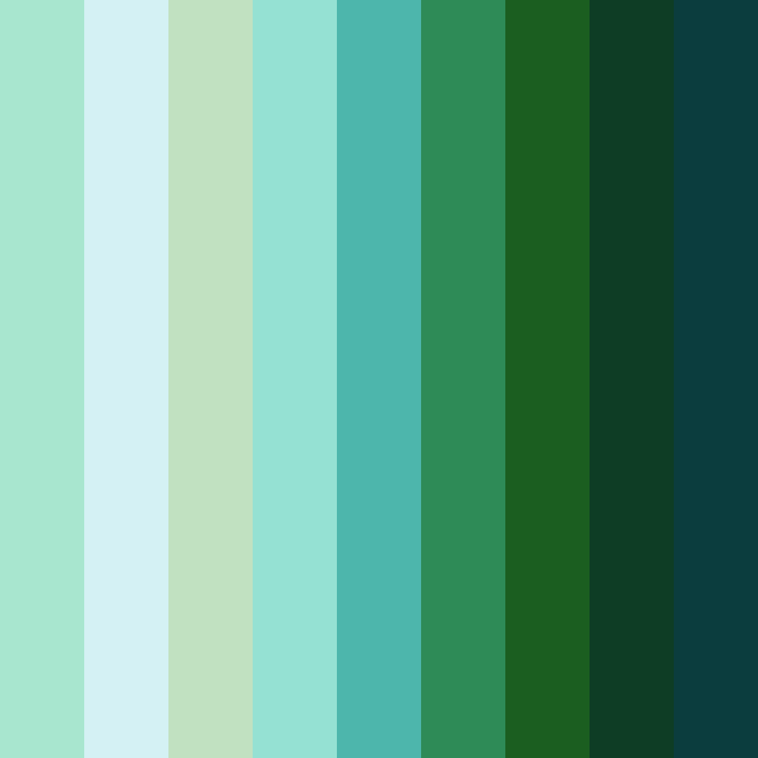 Download emerald whisper color palette PNG image (square)
