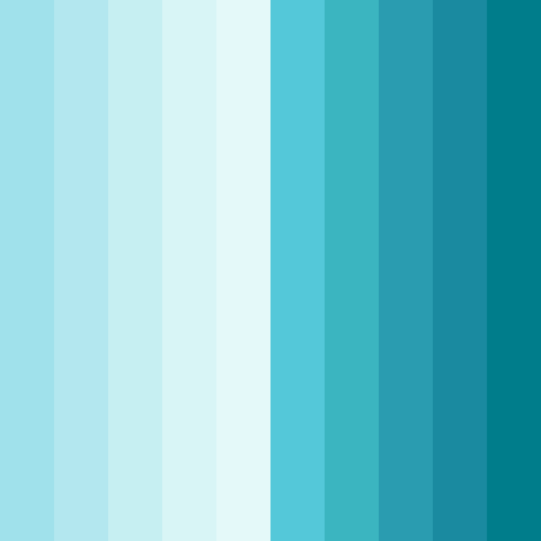 Download tropical blue color palette PNG image (square)