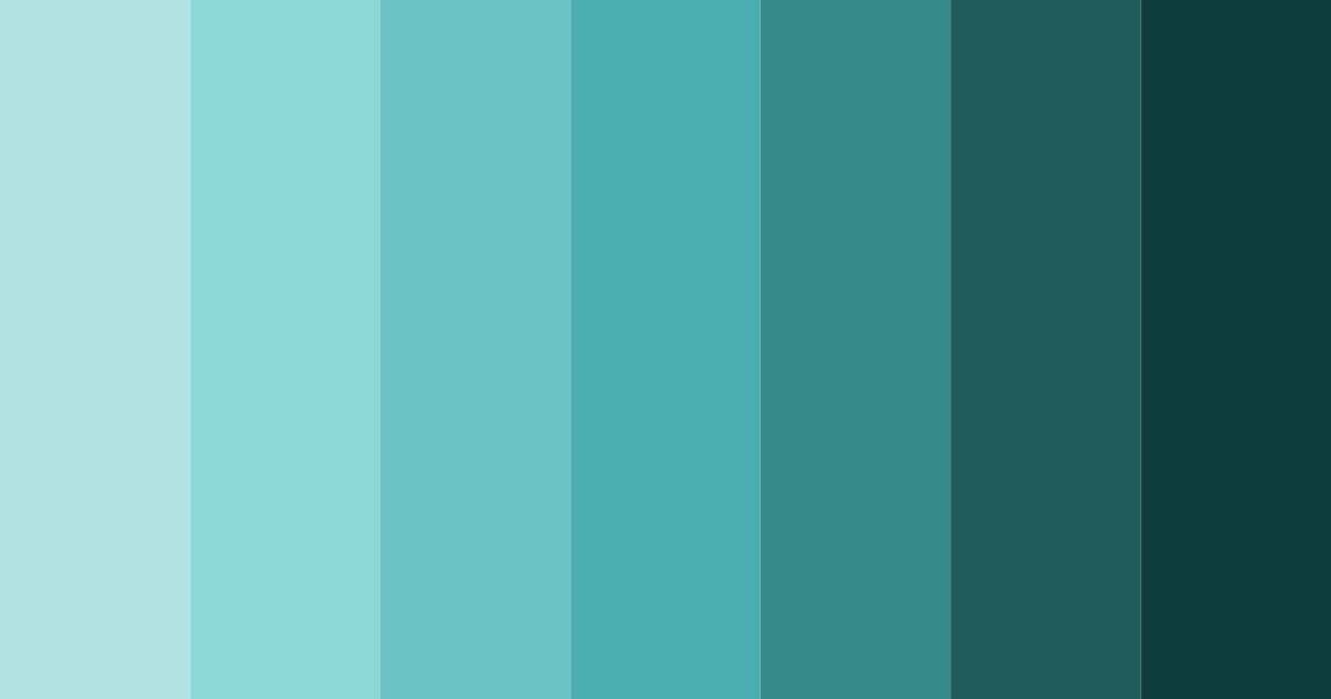 Download teal ocean color palette PNG image (landscape)