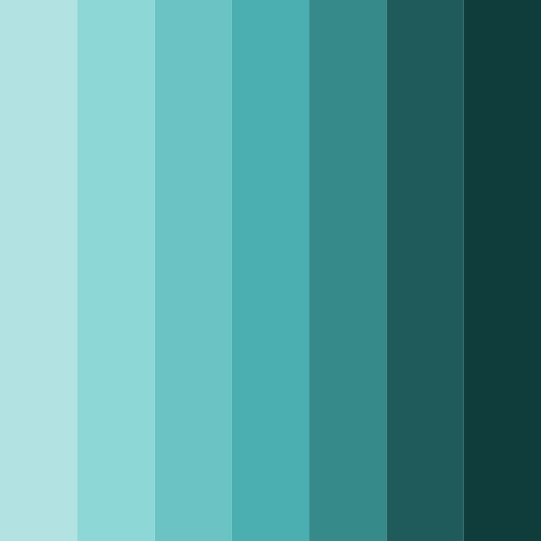 Download teal ocean color palette PNG image (square)