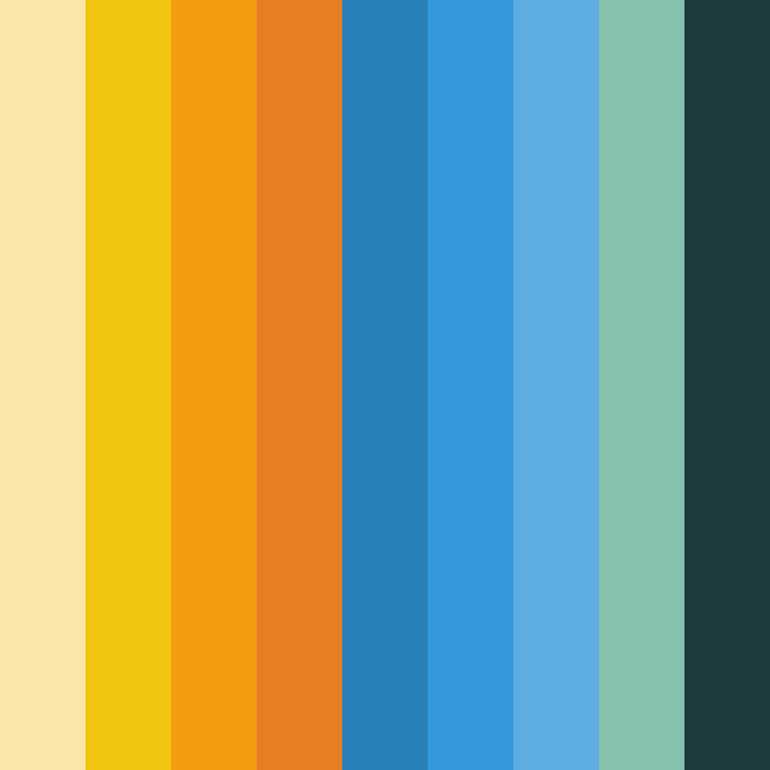 Download golden blue color palette PNG image (square)