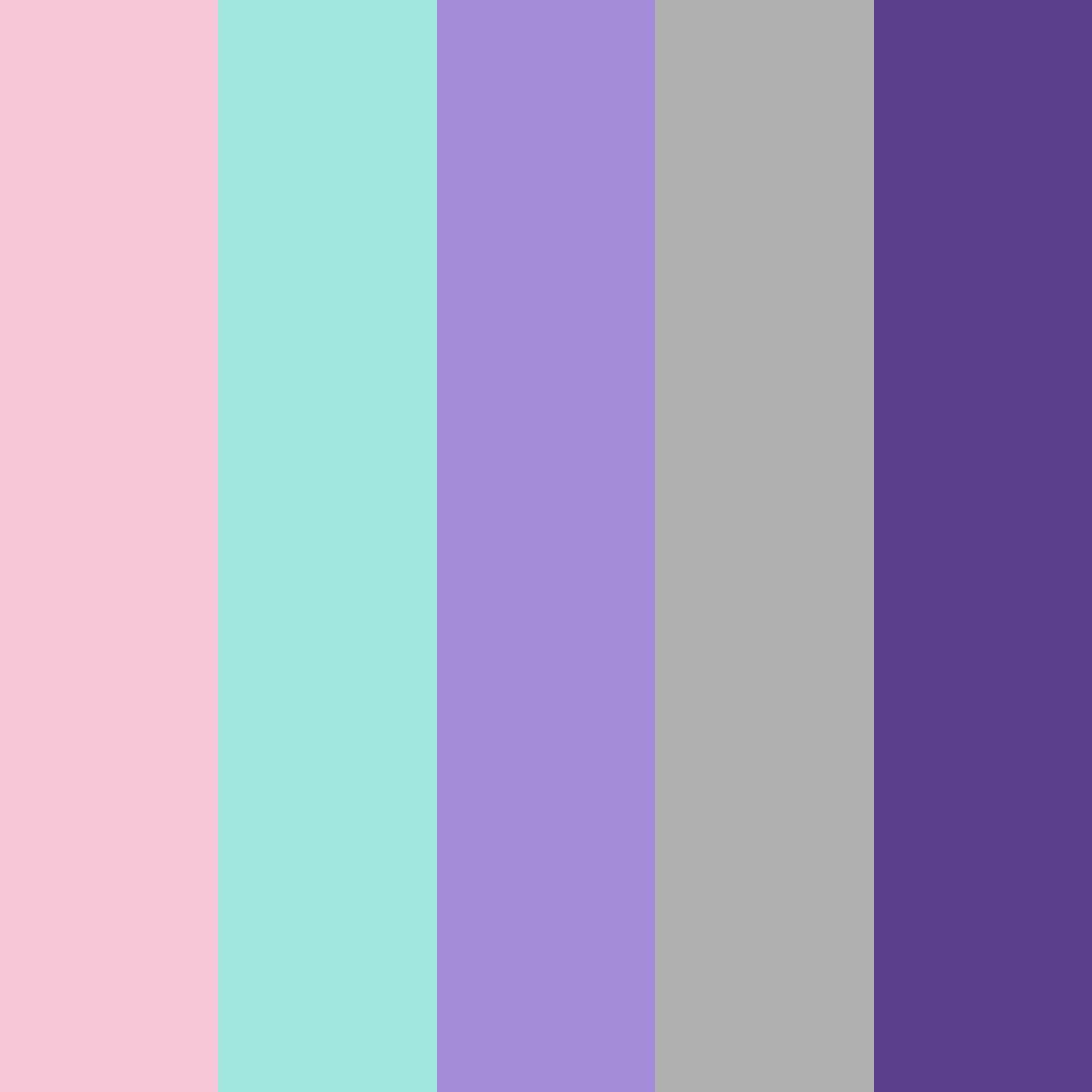 Download whimsical twilight color palette PNG image (square)