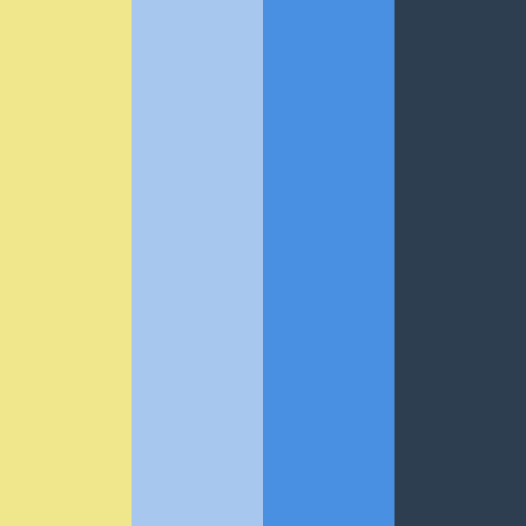 Download sunny skies and deep waters color palette PNG image (square)