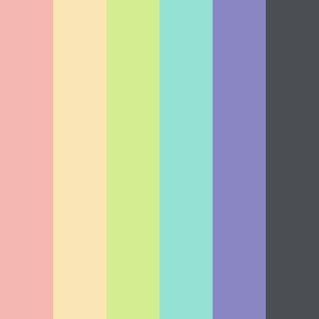 Download colorful landscape color palette PNG image (square)