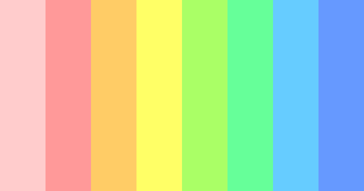 Download rainbow colors color palette PNG image (landscape)