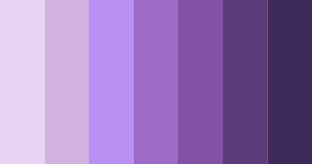 Download romantic purple shades color palette PNG image (landscape)