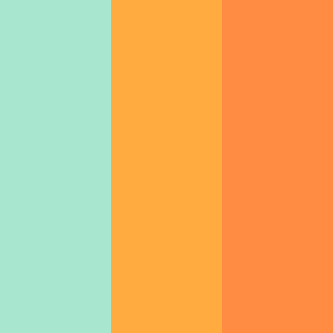 Download green orange delight color palette PNG image (square)