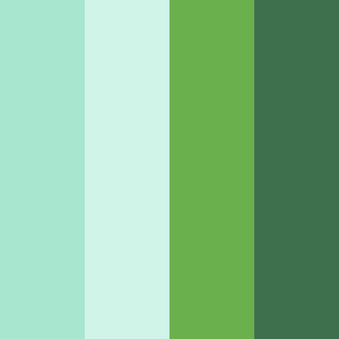 Download emerald serenity color palette PNG image (square)