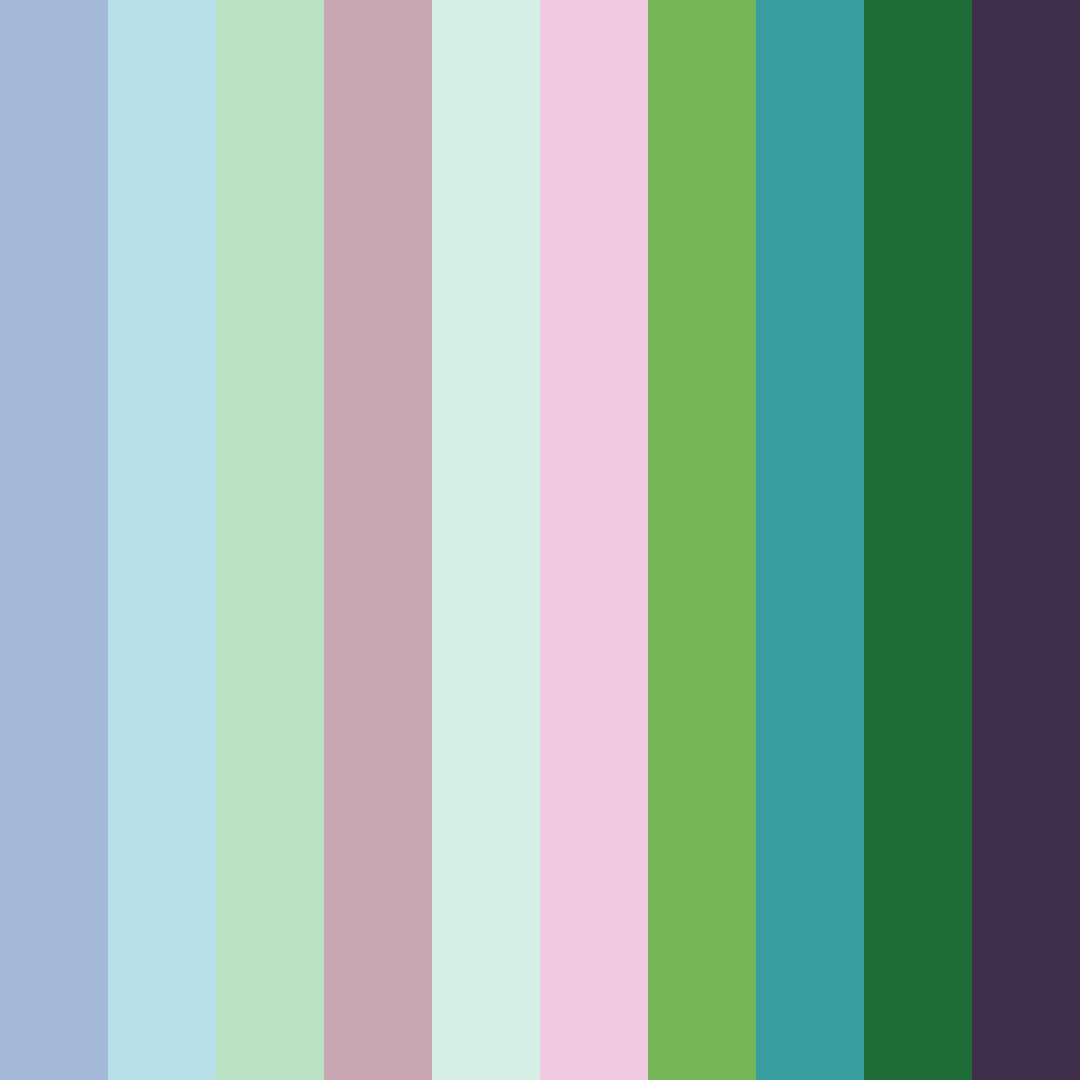 Download shades of blue and green color palette PNG image (square)