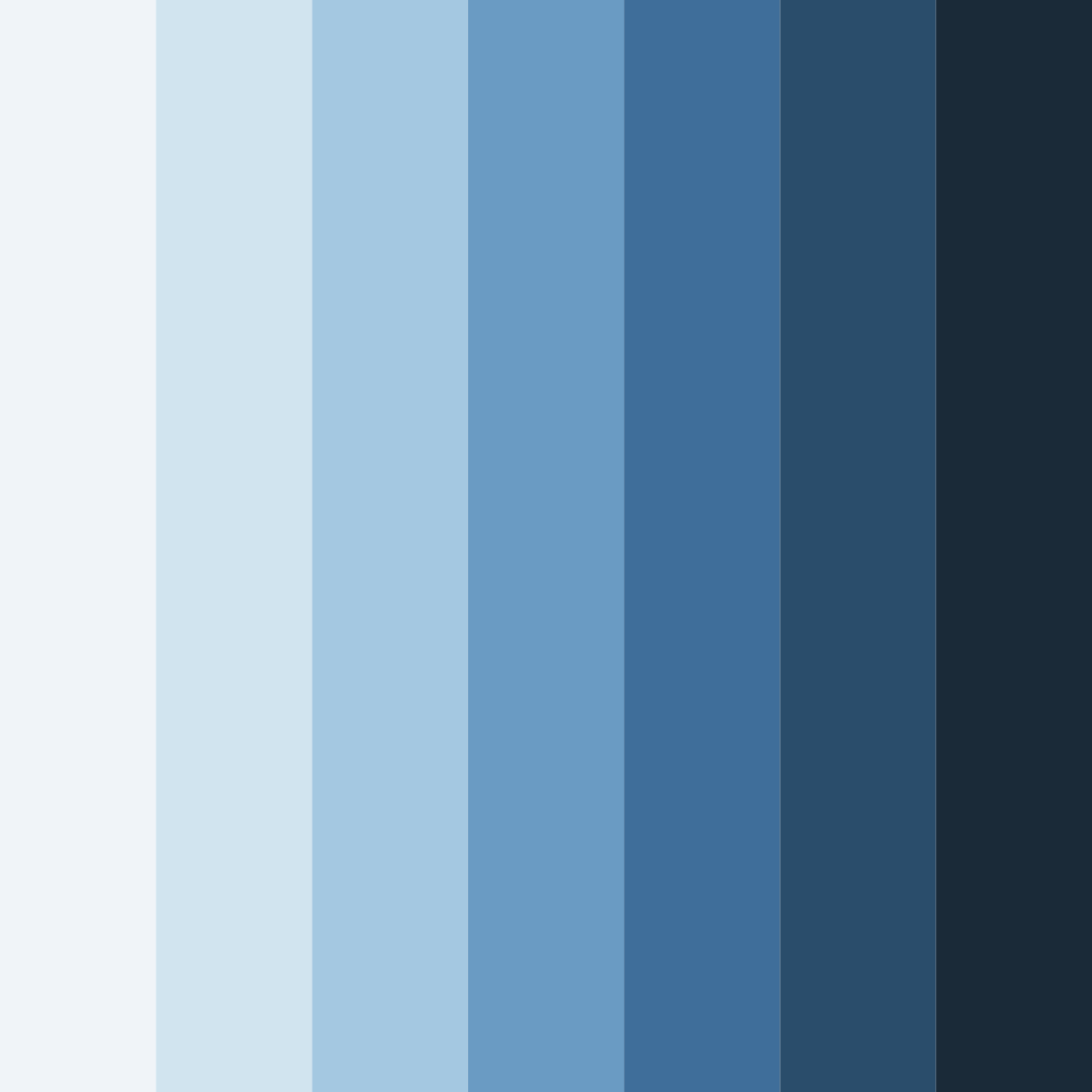 Download blue snowfall color palette PNG image (square)