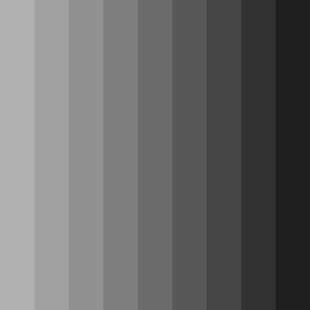 Download shades of gray color palette PNG image (square)