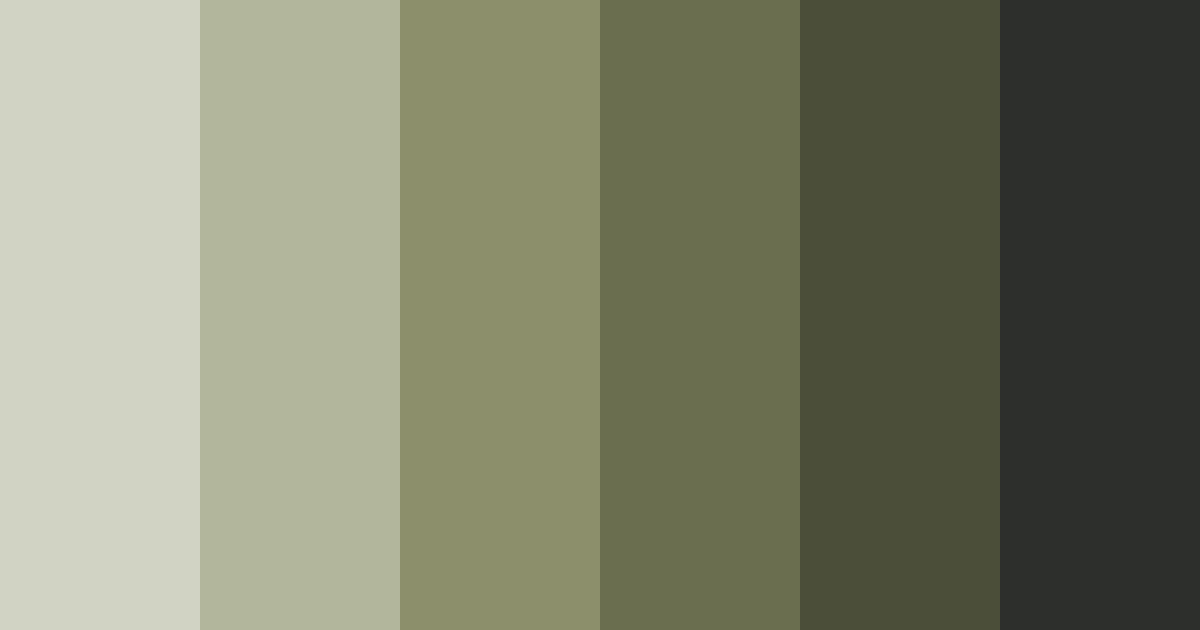Download shades of olive gray color palette PNG image (landscape)