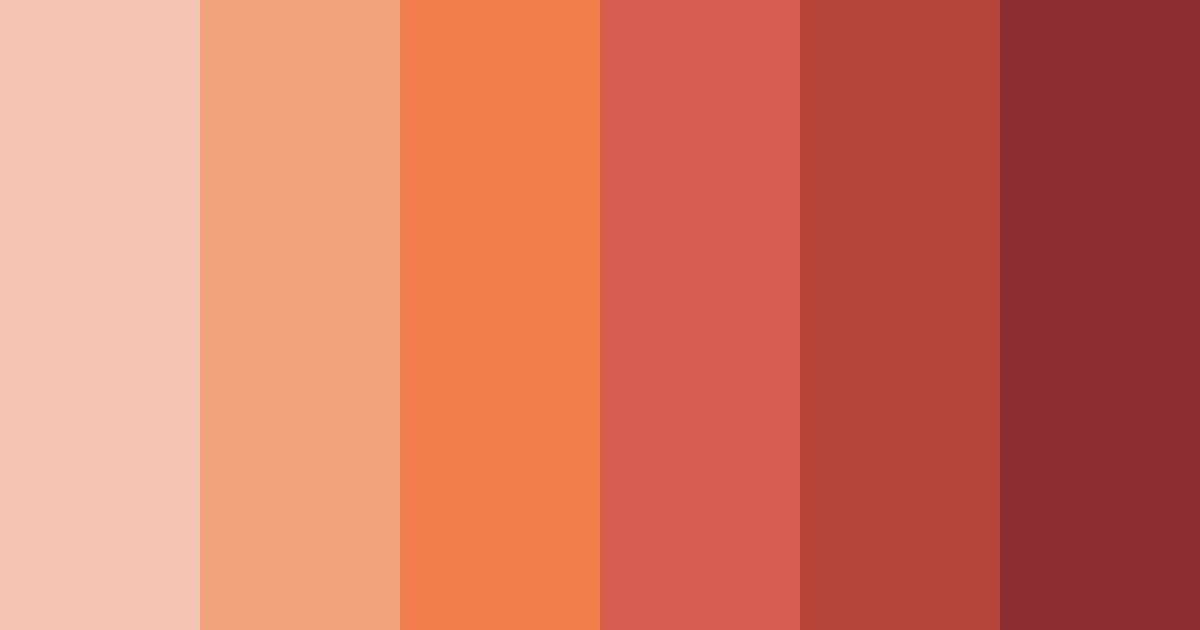 Download shades of peach color palette PNG image (landscape)