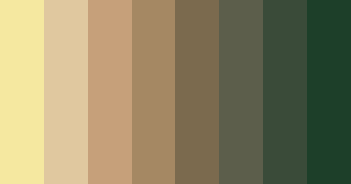 Download earthy harmony color palette PNG image (landscape)